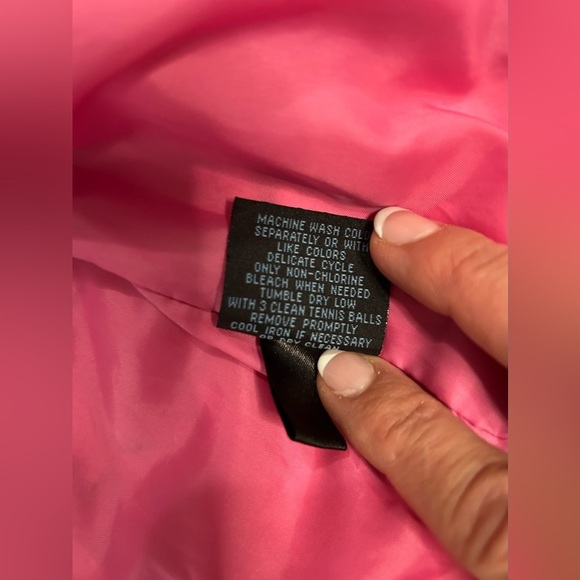 Kenneth Cole Reaction women’s pink down-filled puffer coast size small - Picture 4 of 10